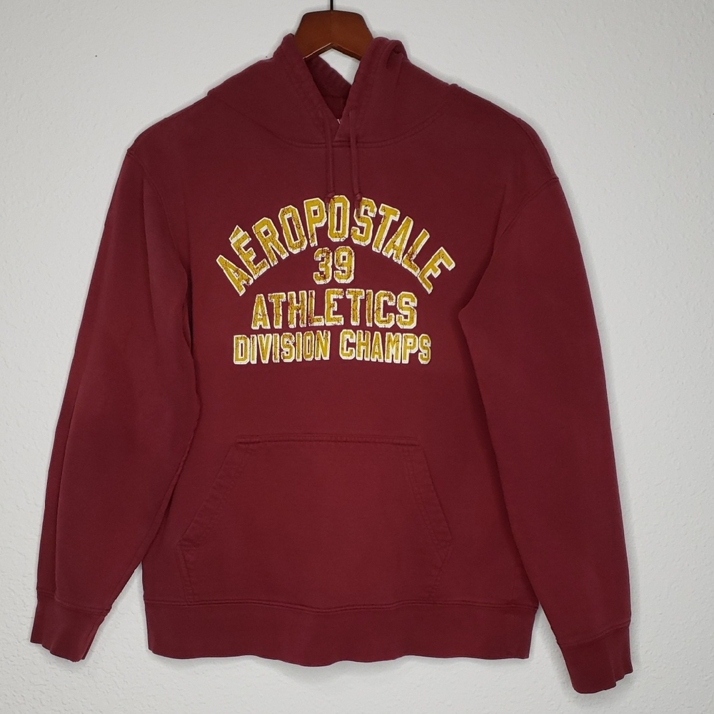 Vintage Aeropostale Athletics Division Champ Hoodie Size M Preppy Varsity Y2K